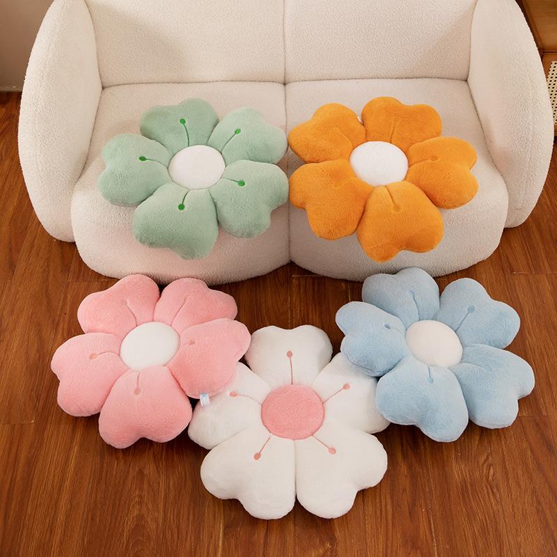Flower Shape Plush Cushion Multi Use Seat Pad for Office Living Room Sofa Chair Floor Pillow Home Decor
