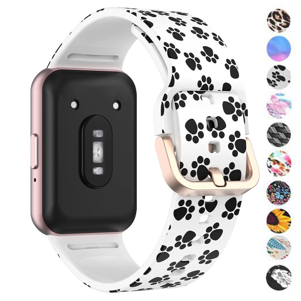 

Силиконовый ремешок для Samsung Galaxy Fit 3 Sport Printed Pattern Резиновый ремешок Браслет Сменные аксессуары для Samsung Galaxy Fit3