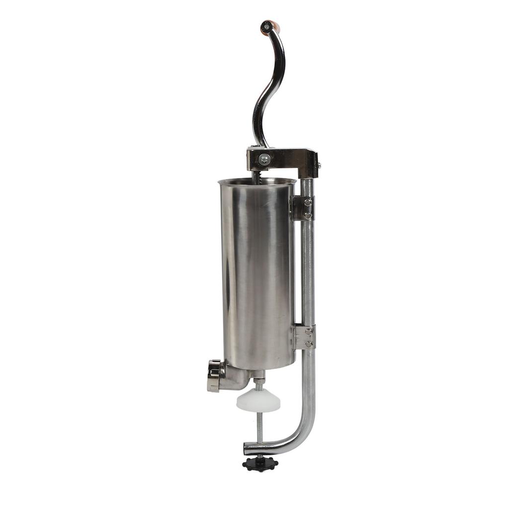 Sausage Stuffer 3L Stainless Steel Vertical Manual Meat Filling Machine with 4 Stuffing Tubes for Home