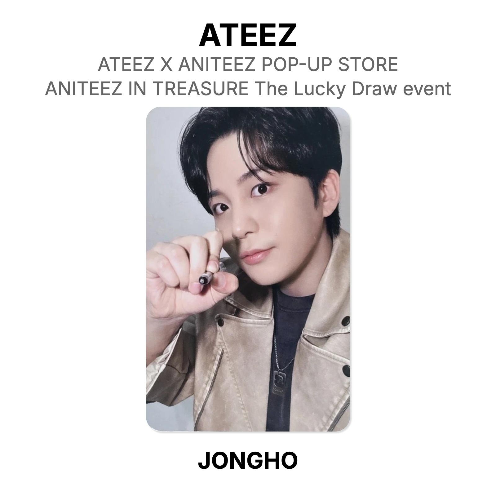 ATEEZ X ANITEEZ POP-UP STORE ANITEEZ IN TREASURE The Lucky Draw event Official Photocard JONGHO