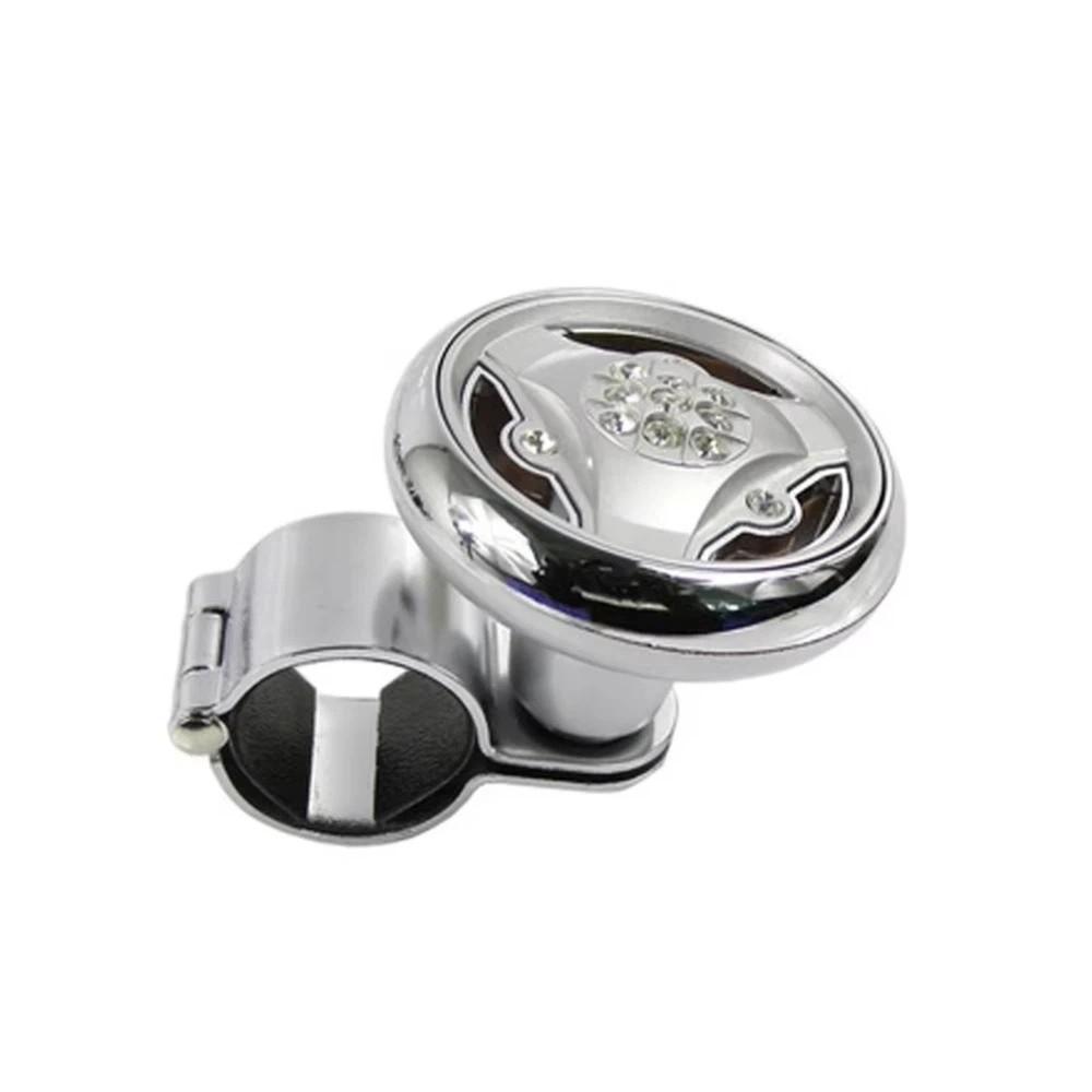 Rotating Steering Wheel Ball Handle ABS Car Accessories Steering Wheel Spinner Knob  Automobile Silver