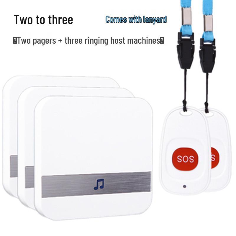 Wireless Smart Home Alarm & Doorbell: Elderly Assistance & Postpartum Care White
