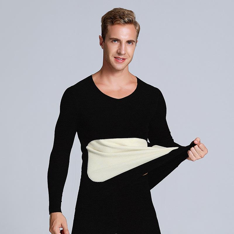 Ovieze Termisk Fleece Set: Unisex Sömlös Varm Överdel & Underdel för Vinter