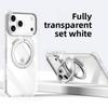 360 Rotating Kickstand Transparent Magnetic Bicolor Phone Case for iPhone 17 Pro Max 16 Plus 15 14 13 12 11 Shockproof Cover