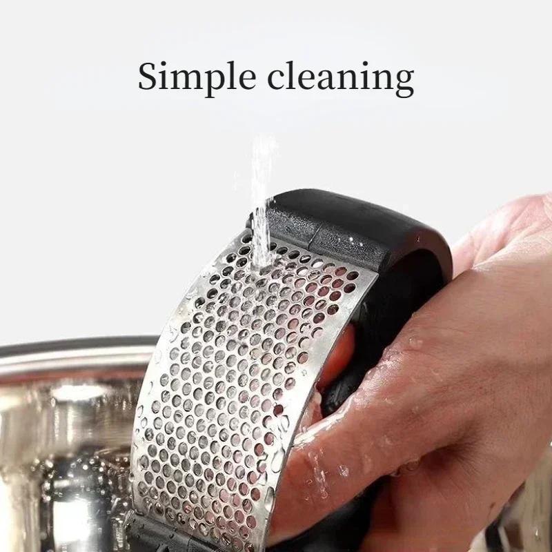 1/2pcs Kitchen Chop Garlic Tools Dining Bar Kitchens Accessories Manual Garlic Press Home Garden. Stainless Steel Gadgets