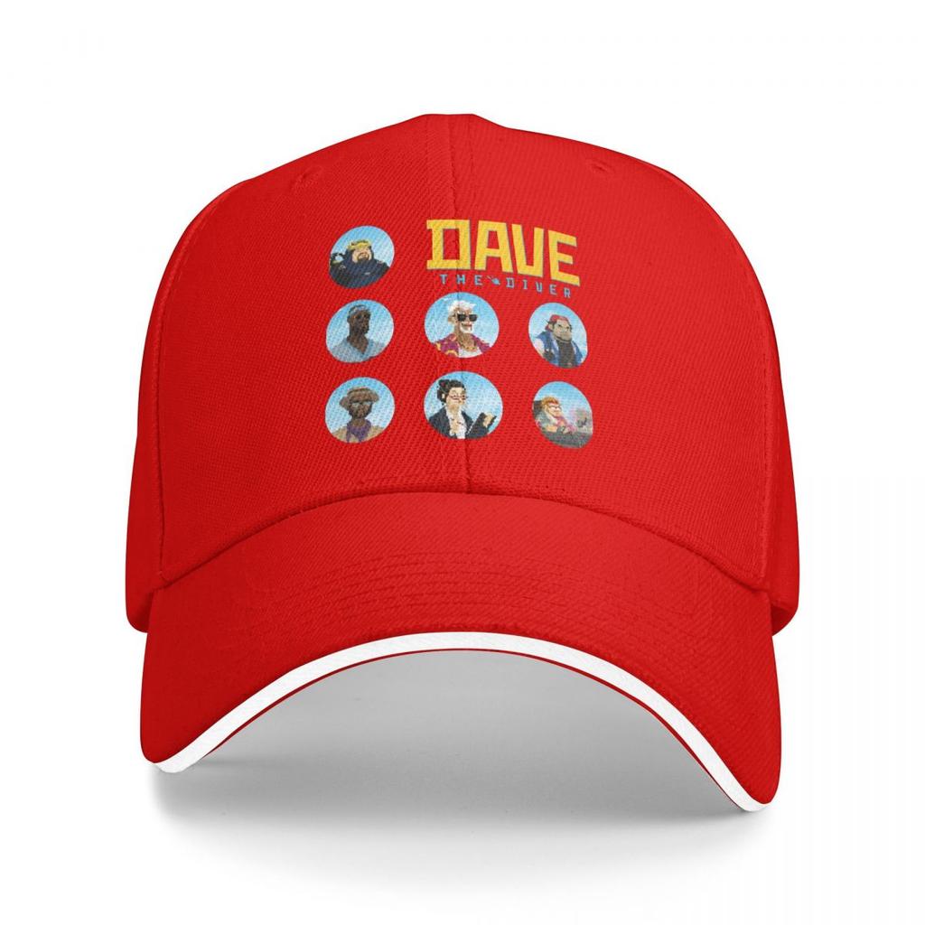 Baseball Caps Dave The Diver Characters Customized Female Male Outdoor Spring Hats