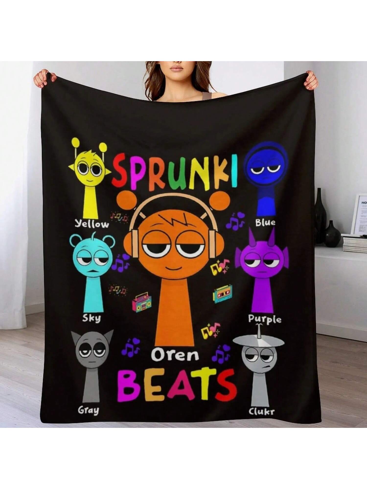 Copy Of  s Sprunk  s Gaming Sprunki,  Gaming, Christmas Present, Birthday Present, Throw Blanket 75X95CM