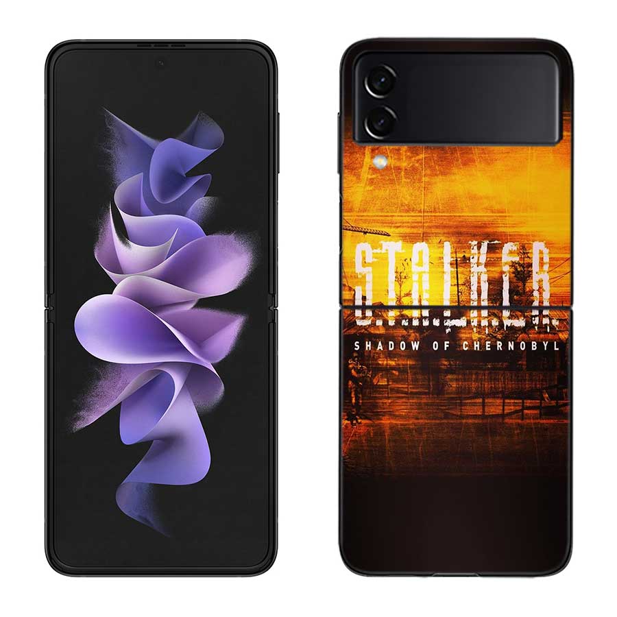 Game Stalker Phone Case For Samsung Z Flip 7 6 5G Galaxy Z Flip 5 4 3 Black Hard Cell Cover Luxury PC Shell Coque