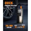 Tire Inflator Portable Air Compressor Cordless Air Pump with Digital Tire Pressure Gauge, Accurate Dual LCD Display & LED Light, for