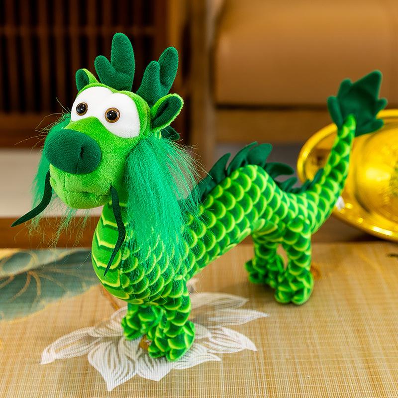 Chinesischer Drachen Plüschtier Simulation Drachenpuppe Luftdrachenpuppe Drachenjahr Maskottchen