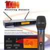 UHF Metal Wireless Microphone with Infrared Frequency Matching for Singing (One-to-Two)