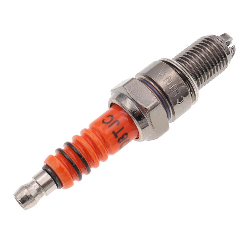 10PCS Motorcycle Spark Plugs D8TJC Multi-angle Ignition Red Head for CG 125cc 150cc 200cc 250cc Platinum Nozzles Spark Plugs