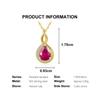 Simple Natural Filled Ruby July Birthstone Pendant 925 Sterling Silver Necklace Fine Jewelry for Women's Anniversary Party Gifts