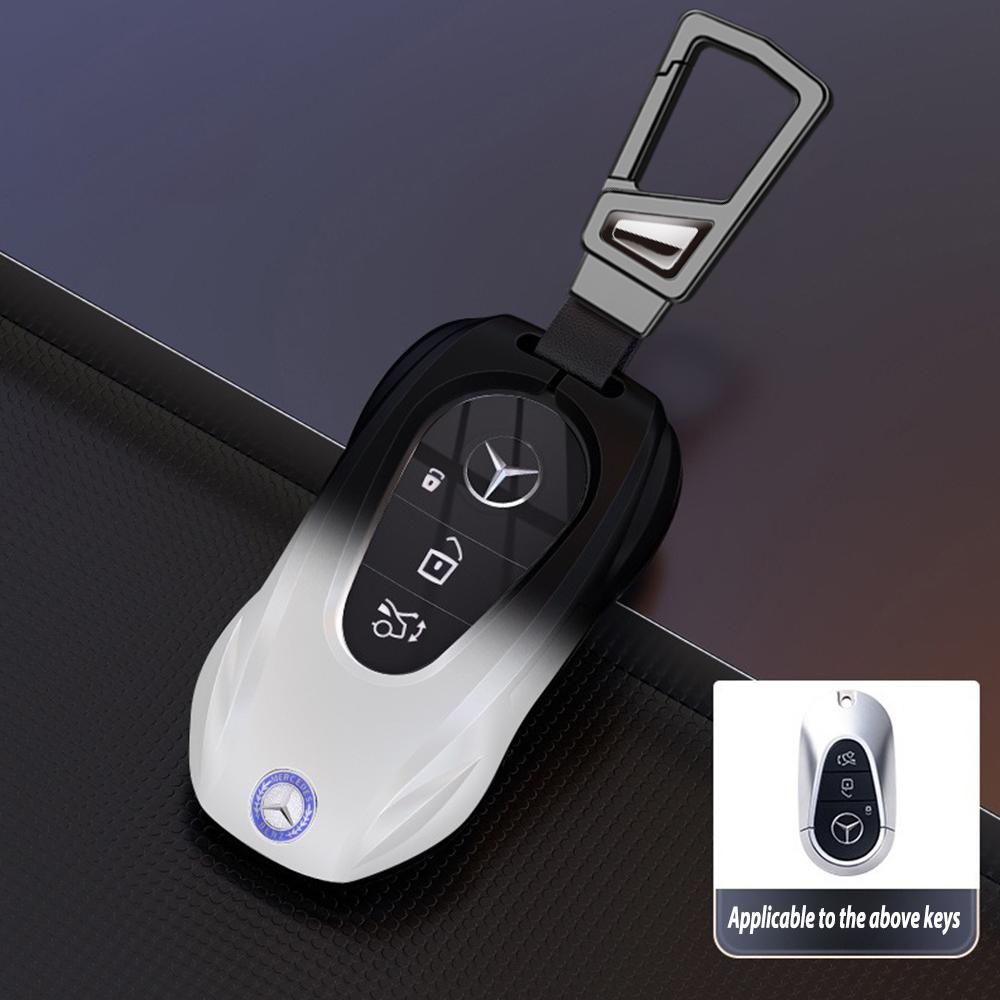Fashion Ziny Alloy Car Key Case Cover Shell for Mercedes Benz AMG A B C E S Class W204 W205 W210 W212 W213 W176 W463 GLC GLB GLE