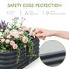 2-Pack 4x1.5ft Galvanized Raised Garden Bed Outdoor Planter Bed Metal Planter Box for Gardening and Planting Dark Grey