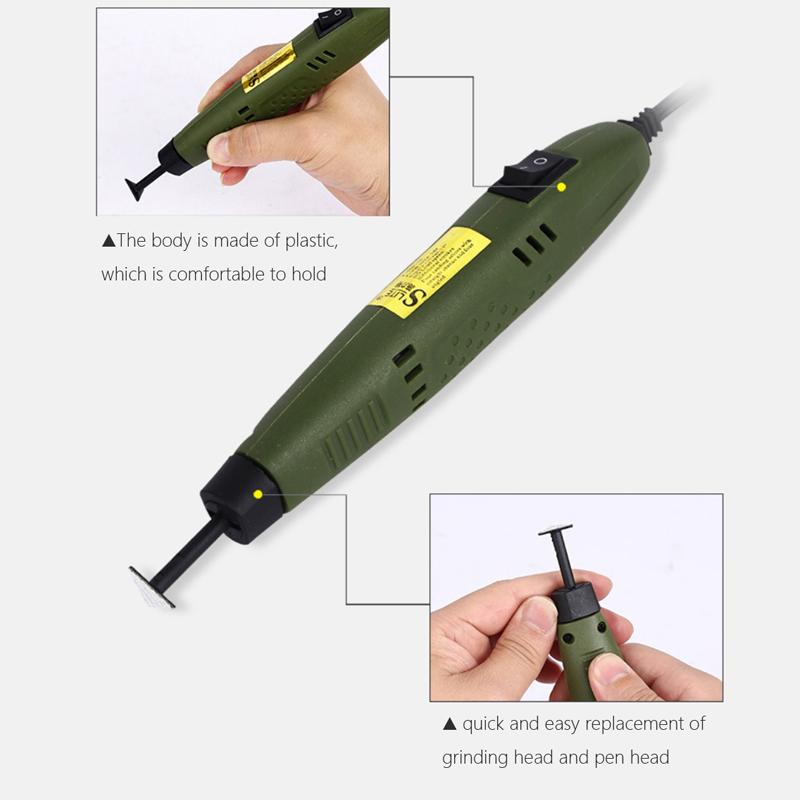 18W Mini Sander Pen Type Fixed /Speed Adjust Polisher DIY Model Groove Grinding Tools Round Corner Polisher 110V-220V