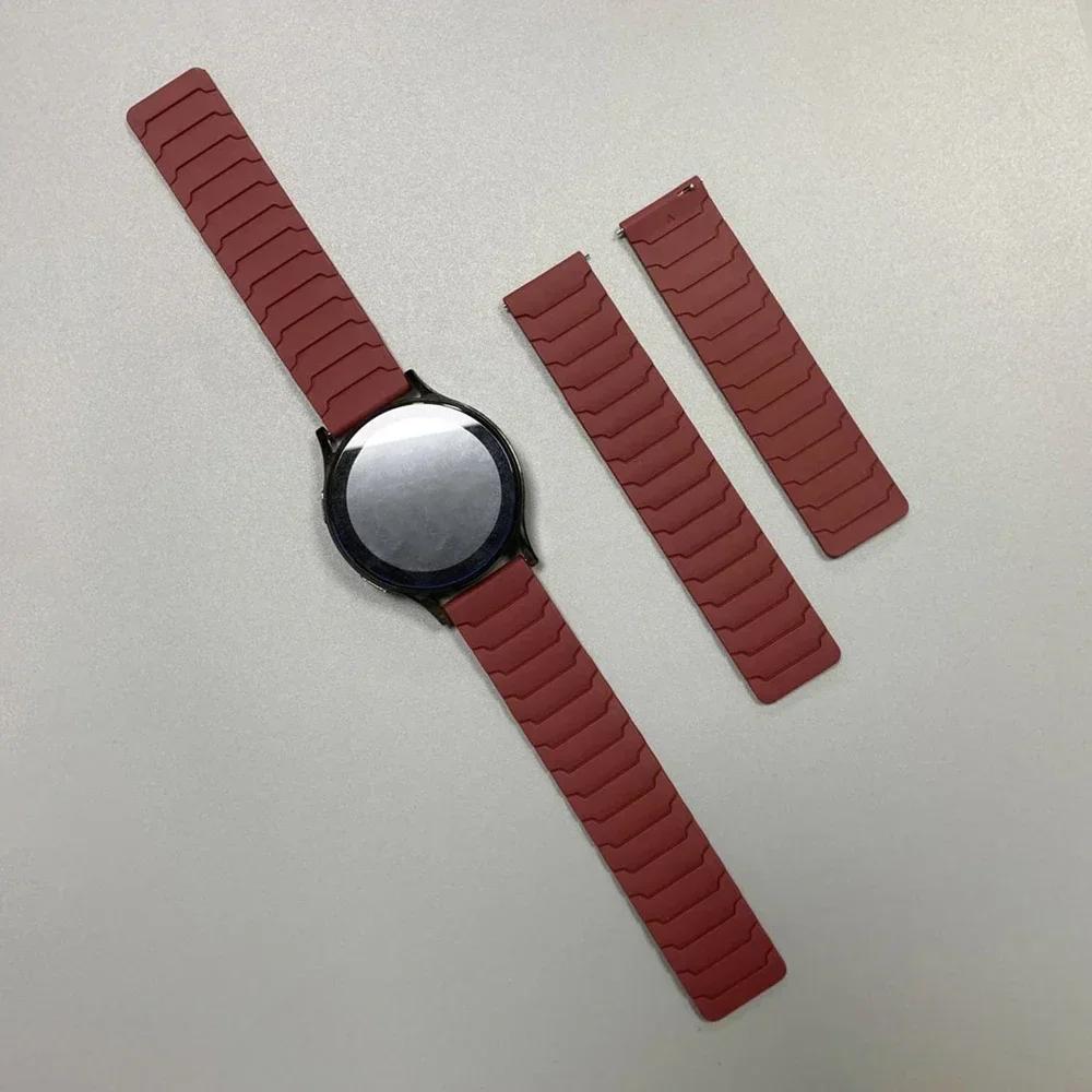 

Магнитный ремешок 20/22 мм для Huami AMAZFIT BIP 6 5 UNITY Силиконовый петлевой ремешок GTR 4/3/3 Pro 2e GTS 4 mini 3 BALANCE Спортивный ремешок 1PCS 20MM вино красного