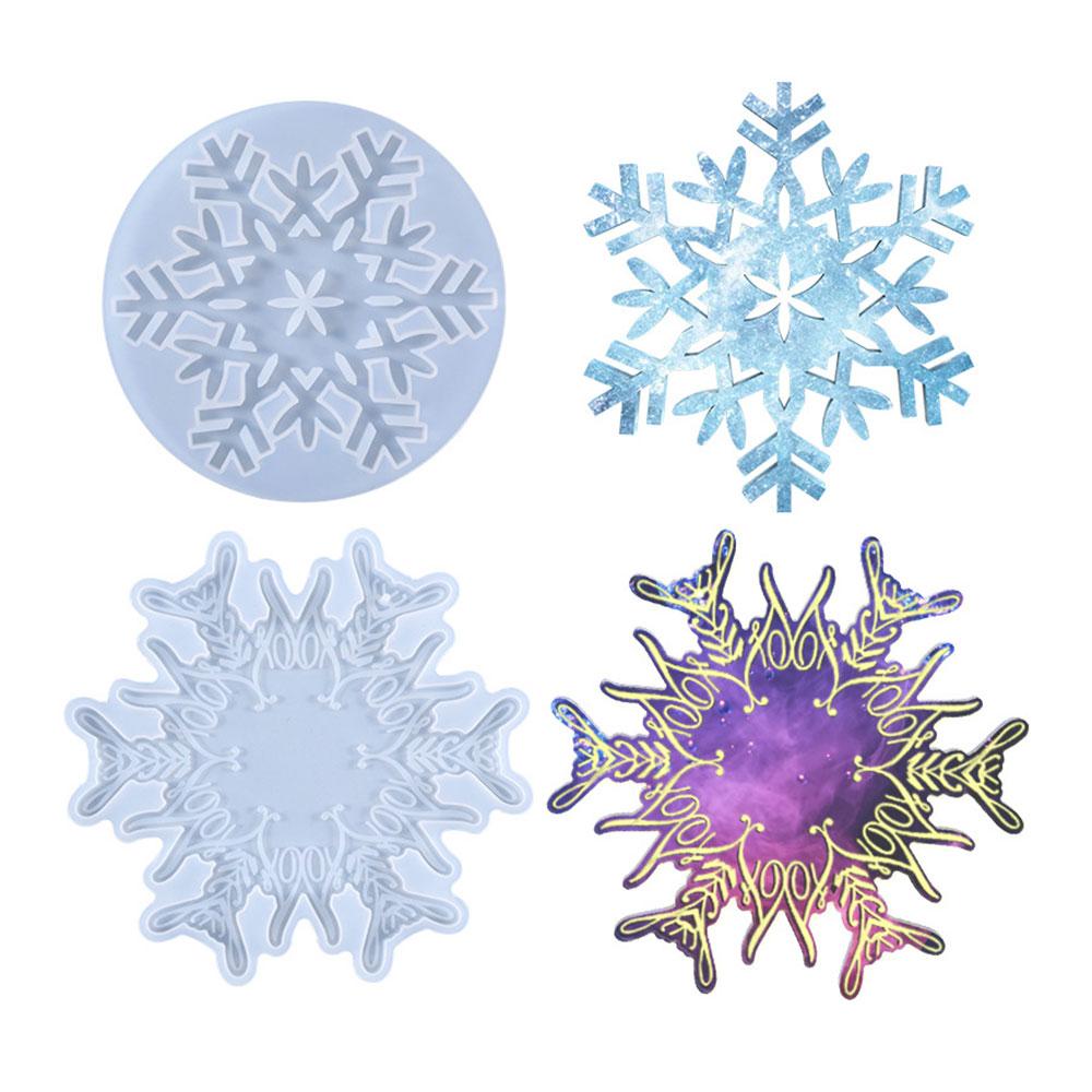 1PC DIY Round Epoxy Resin Mold Hollow Out Coaster Mandala Flower Tray Cup Mat Silicone Mould DIY Home Decor Making
