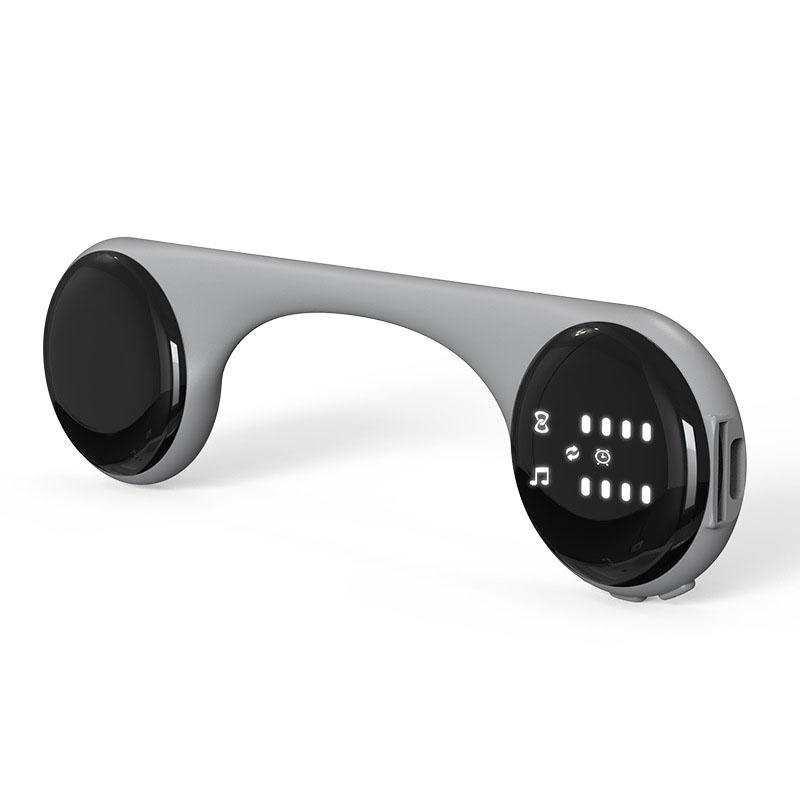 Under Pillow Bone Conduction Bluetooth Speaker White Noise Sleep Aid Music Box with LED Display Support TF Card Timed Shutdown