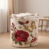 Stylish Quilted Foldable Laundry Hamper With Bohemians Floral Design And Sturdy Handles Handheld Washing Organizers Bag