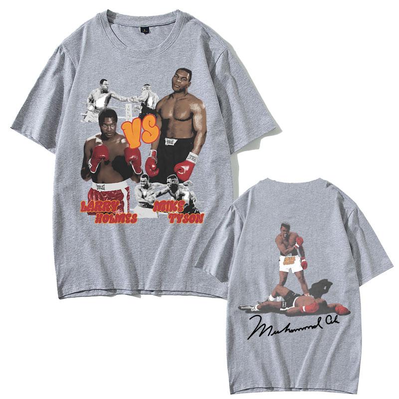 2025 Summer Mike Tyson Double Sided Tshirts Men Women Cotton Casual Oversized Mens Fashion Vintage Boxing T Shirt Streetwear