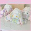 Cute Lolita Plush Bunny Backpack With Butterfly Bow For Girls Daily Use