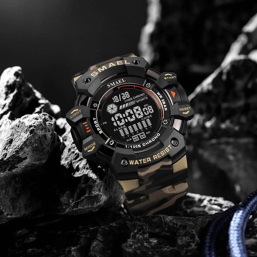 Original Factory Classic Camouflage Colour Digital Wristwatch Men's Watch 8050MC