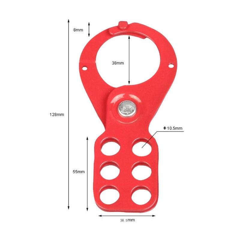 Industrial Corrosion Resistant Lockout Tagout with 6 Padlock Holes Strong Steel Lockout Hasp Upgrades For Multiple Worker