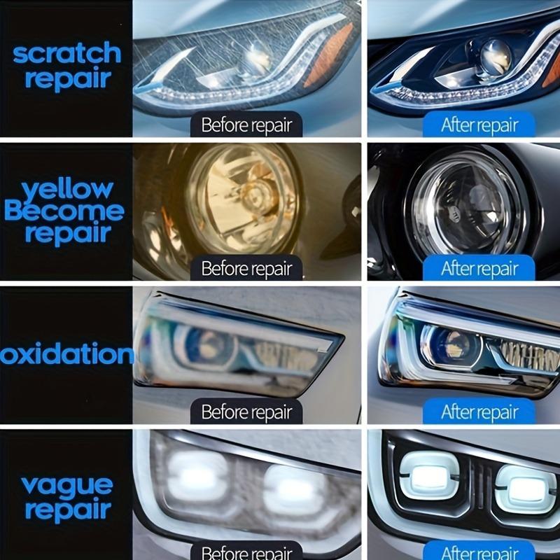New Headlight repair 100 ml -- effectively repairs yellowing, oxidation, and cloudiness of car headlights | Safe and convenient