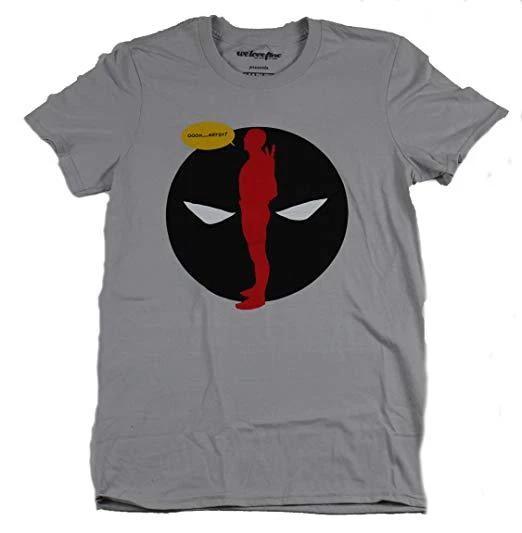 

Marvel Mens Deadpool OOOH....ARTSY! Silhouette Light Gray Tee Shirt New S-2XL S