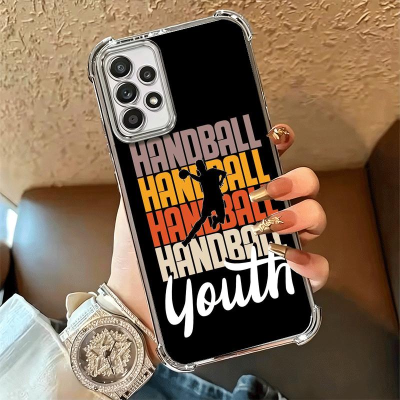 Handball Sport Plating Phone Case For Samsung A17 A07 A37 A57 A16 A56 A15 A55 A14 A54 A13 A53 A26 A36 A25 A35 A24 A34 A23 A33