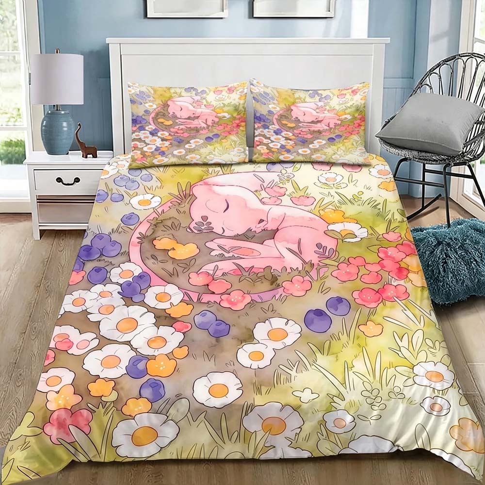 Cartoon Sylveon Duvet Cover Pillowcase Elves Bedding Set Adult Boy Girl Bedroom Decoration Children Single Double Large Size