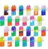 Squeeze Toy Push Pop Keychain Fidget Push Pop Pop Bubble Sensation Stress Relief Educational Toy Decompression Toy Intelligence Development Washable