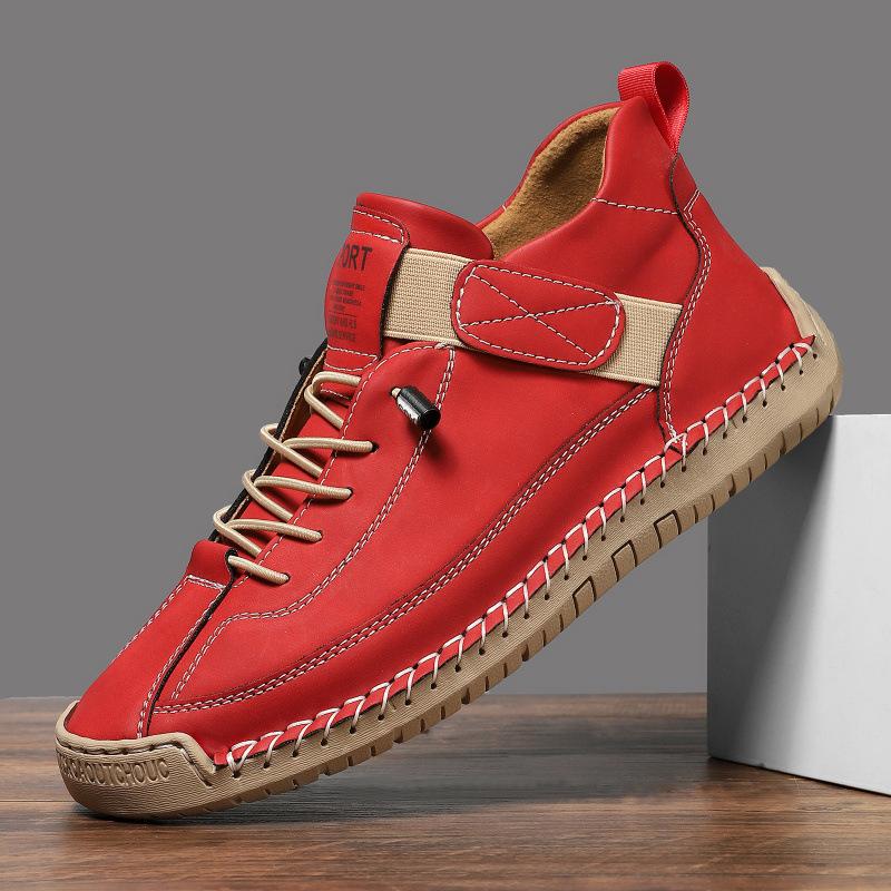 Flat Bottom Casual Shoes Women's Style Round Toe Ultra Leather Material Comfortable Insole Anti Slip Rubber Outsole