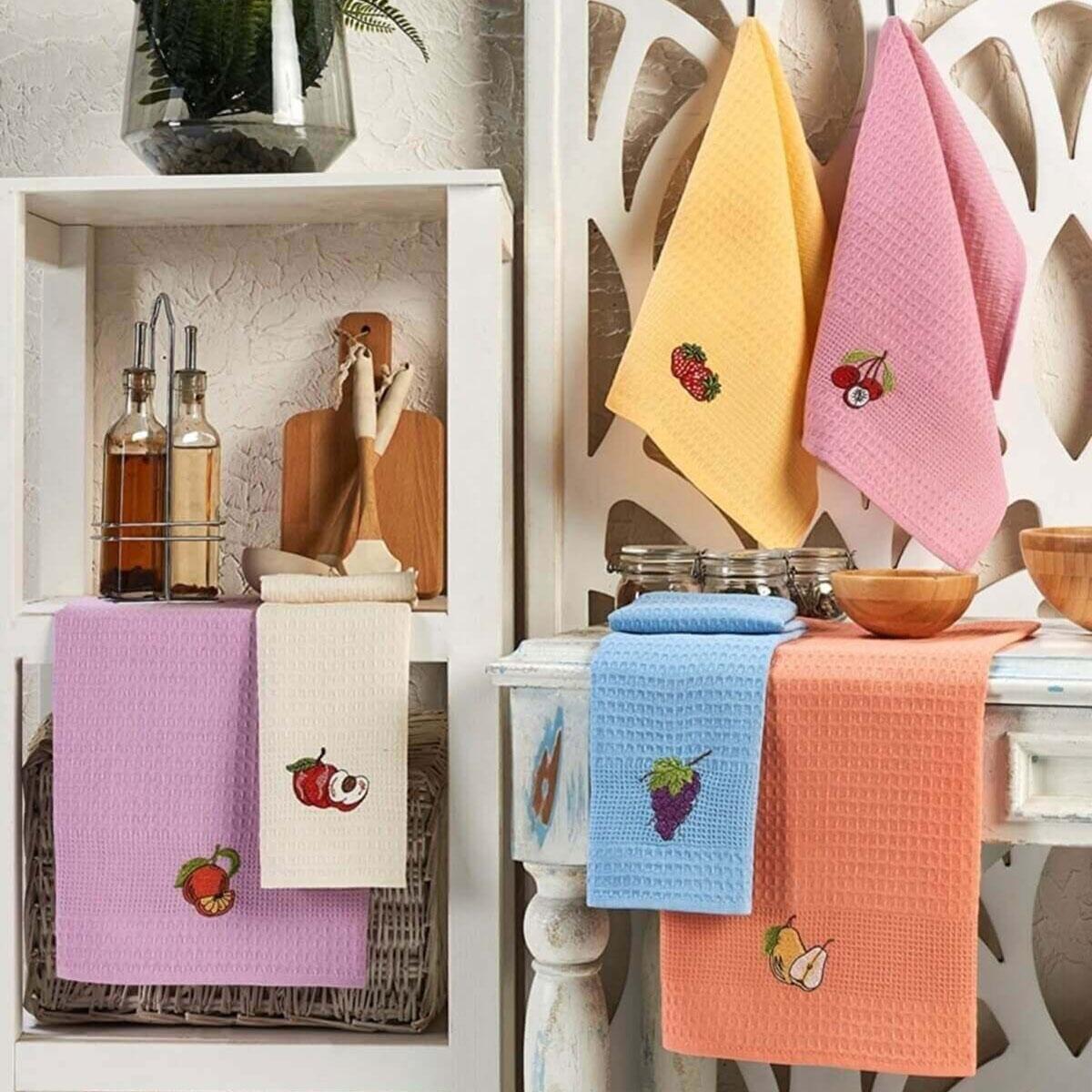 

Кухонное полотенце для сушки, 6 шт., 30 х 50 см, фрукты