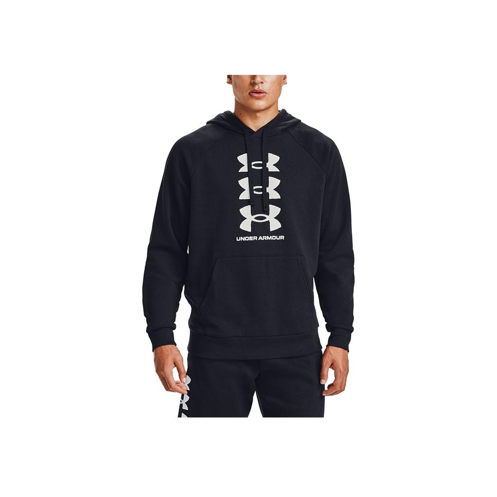 Under Armour Rival Multilogo Fleece Hoodie Men Tops Black 1357094-001