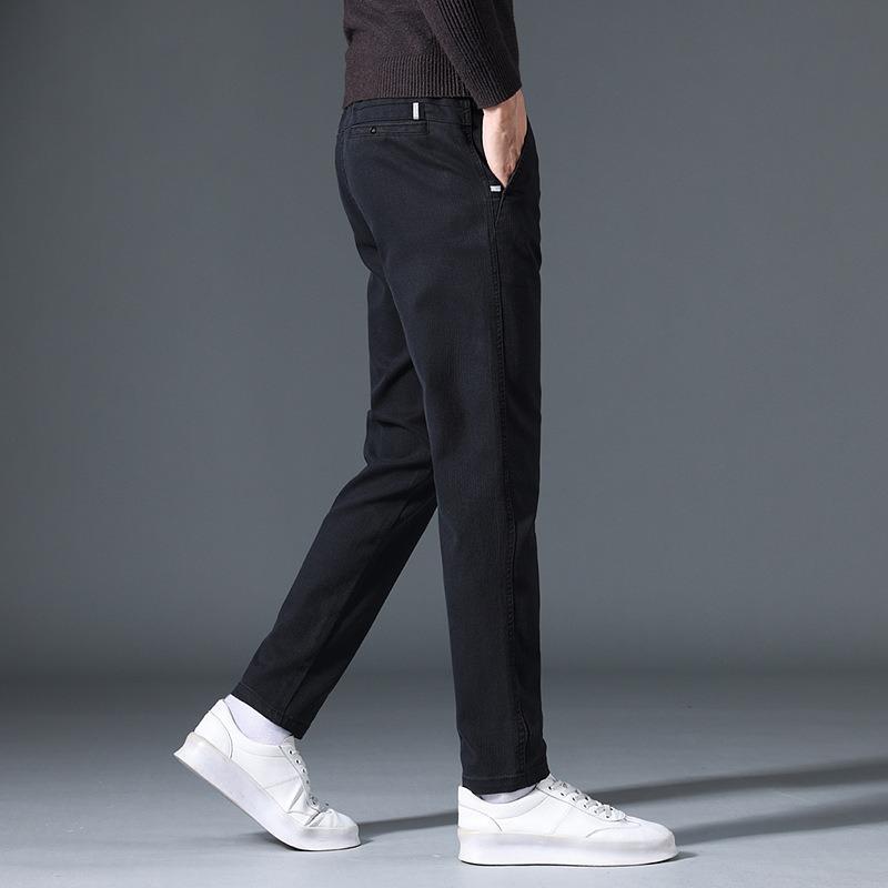 Boutique men's pants do not pick the body straight trousers men's elastic and comfortable versatile light business casual pants men's