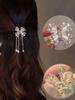 1Pcs Pearl Butterfly Tassel Hair Claws For Women Hair Accessories