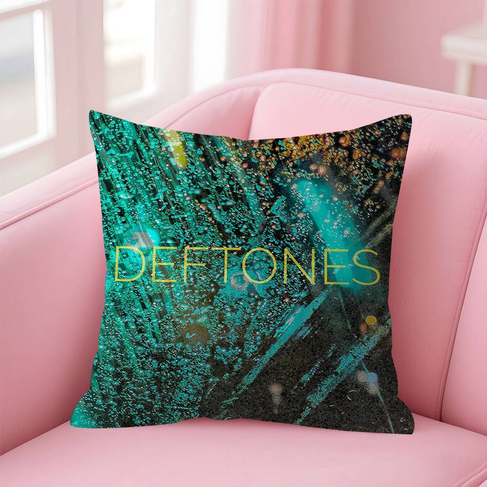 Band DDeftones Personalisierte Bildtext Wohnkultur Dekorative Kissen Haushaltsgeschenke 45x45cm
