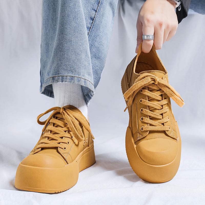Thick Bottom Platform Unisex Shoes Increasing All Match Casual Trainers Large Size Designer Men Sneakers Runway Female