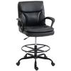 Ergonomic Office Chair, Drawing Chair, Adjustable Footrest, 61 x 61 x 108 cm, Black