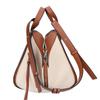 LOEWE A538S35X27 Leather x Canvas Hammock, Small, 2-Way Shoulder bag Tan x NaturalUsed