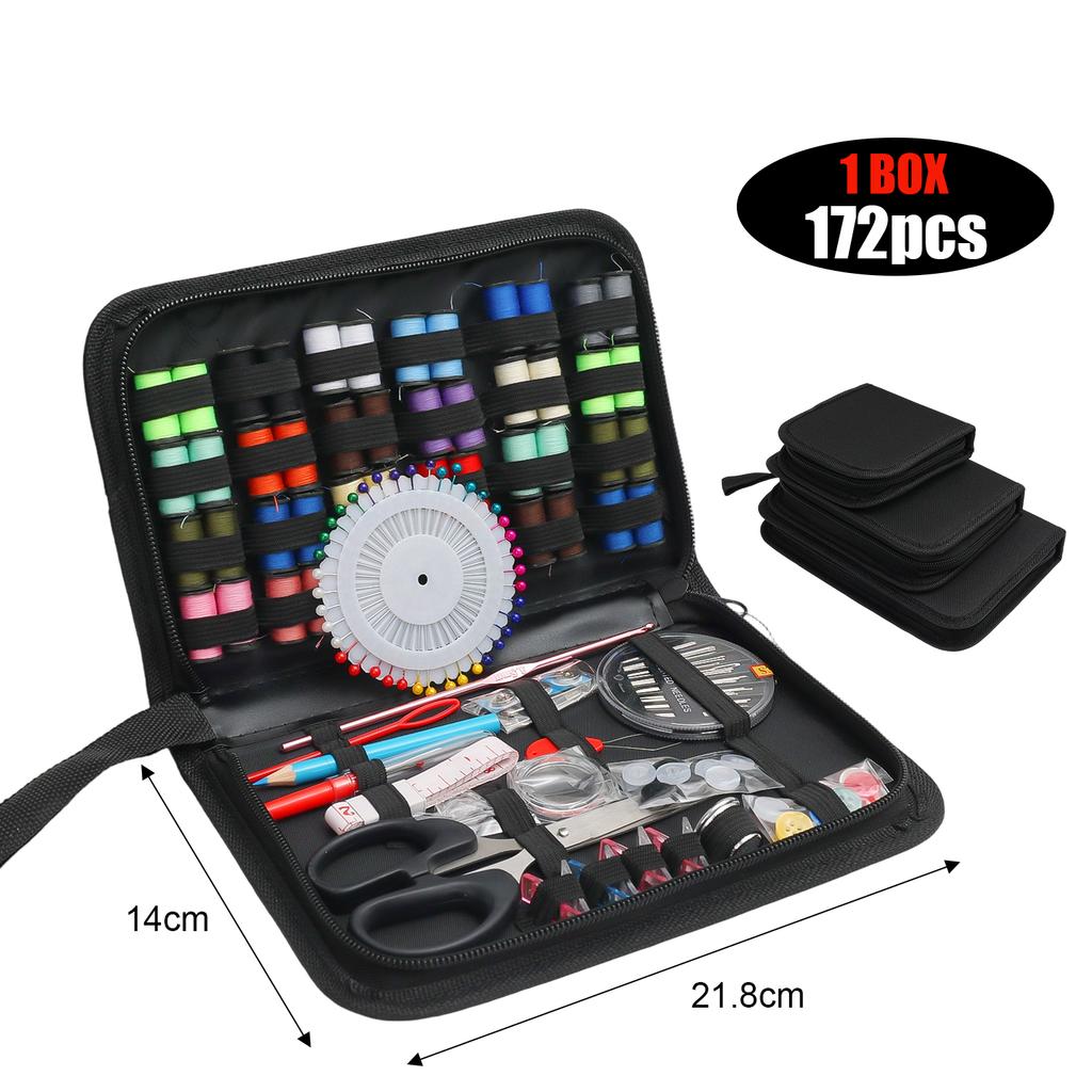 27/172x Sewing Kits DIY Sewing Needle Threads Set Portable Embroidery Bag Supplies Multi-Function Hand Repair Sewing Accessories