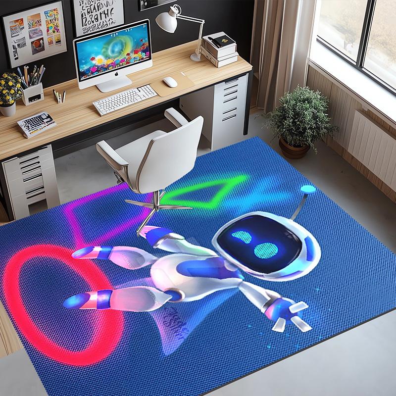 Cosmic Bot Crew Pattern Rug, Indoor/Outdoor Mat, for Picnic, Gameroom, Bedroom, Office, Living Room, Home Decor Carpet, Birthday Gift