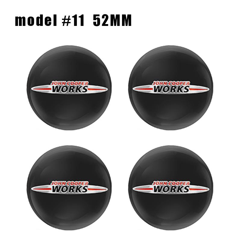 4Pc 54mm 52mm Car Wheel Center Cap Hub Covers Badge Stickers For Mini Cooper One JCW F54 F56 F60 R55 R56 R58 R60 R61 Accessories