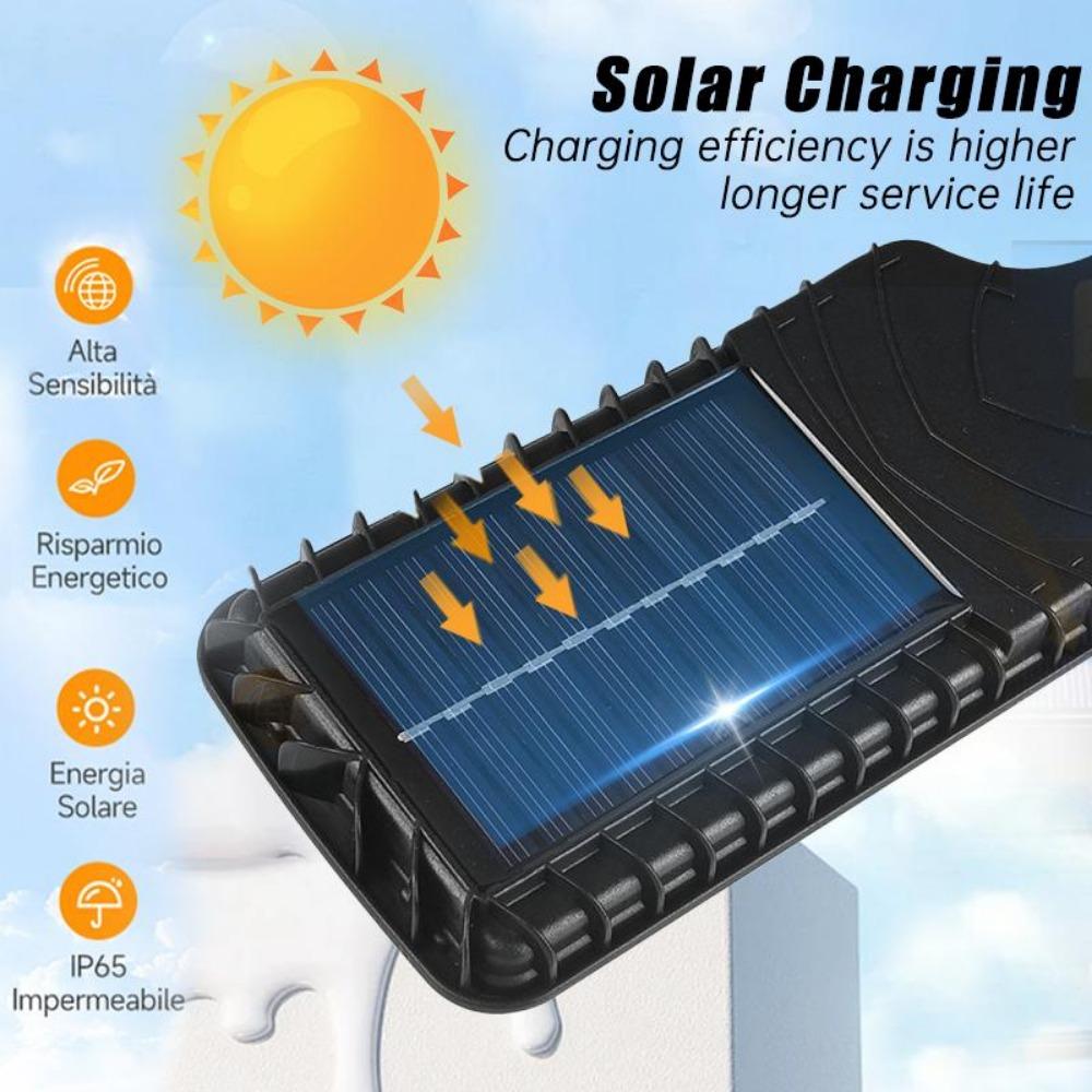 Solar Powered Outdoor Sports Sensor Light, Waterproof Induction Wall Light Strip, 3-mode Courtyard Street Light
