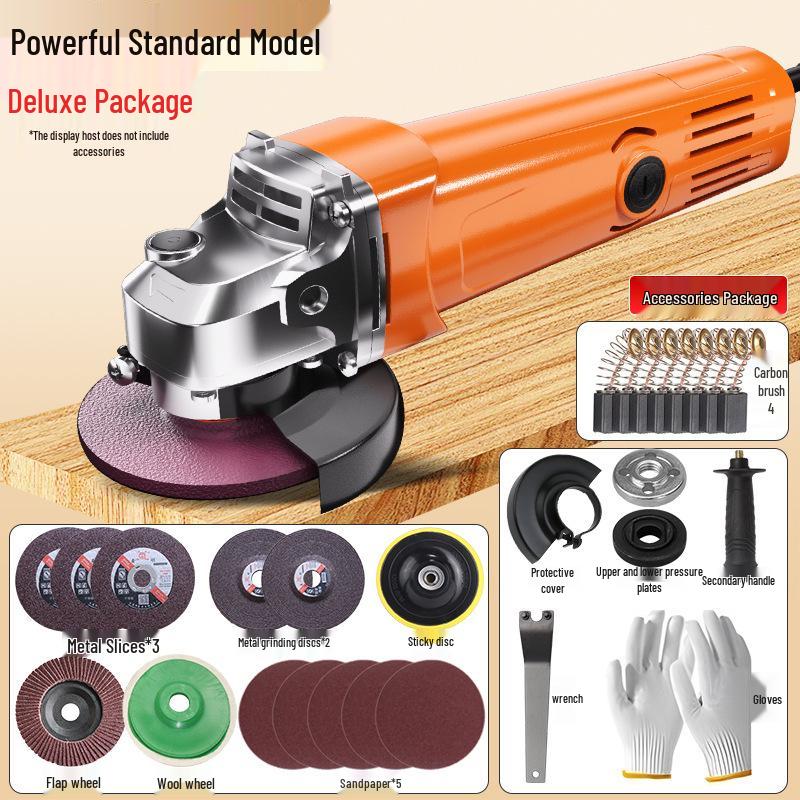 Angle Grinder: Industrial Polisher for Metal Cutting, Rust Removal & Grinding, Household Hand Tool