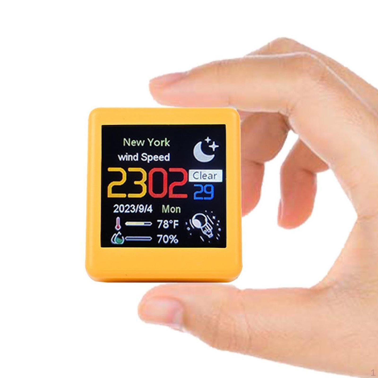 

Интеллектуальная метеостанция Декор Профессиональные настольные часы Цифровые для спальни Внутреннего кабинета жёлтый