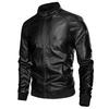 Popular autumn and winter new men's stand-up collar leather jacket, locomotive style casual top, short windproof and men's leather jacket