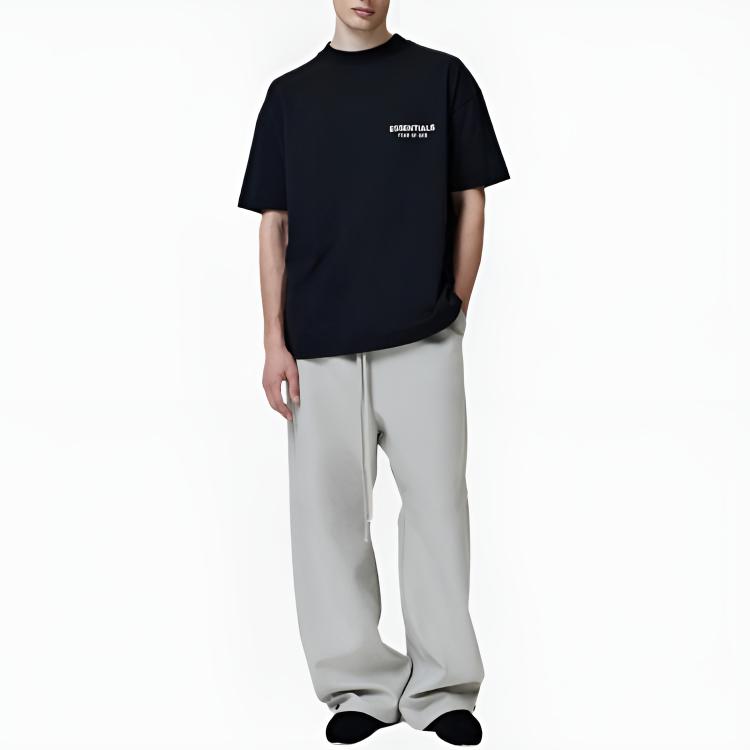 Fear of God Essentials Klassisches kurzärmeliges T-Shirt Vintage Schwarz Herren Oberteile 125AS254171F